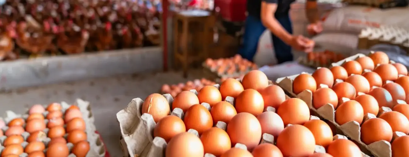 Egg Trays in Poultry Farms