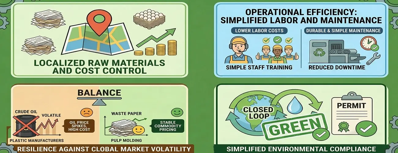 Low Entry Barriers of Pulp Moulding Project