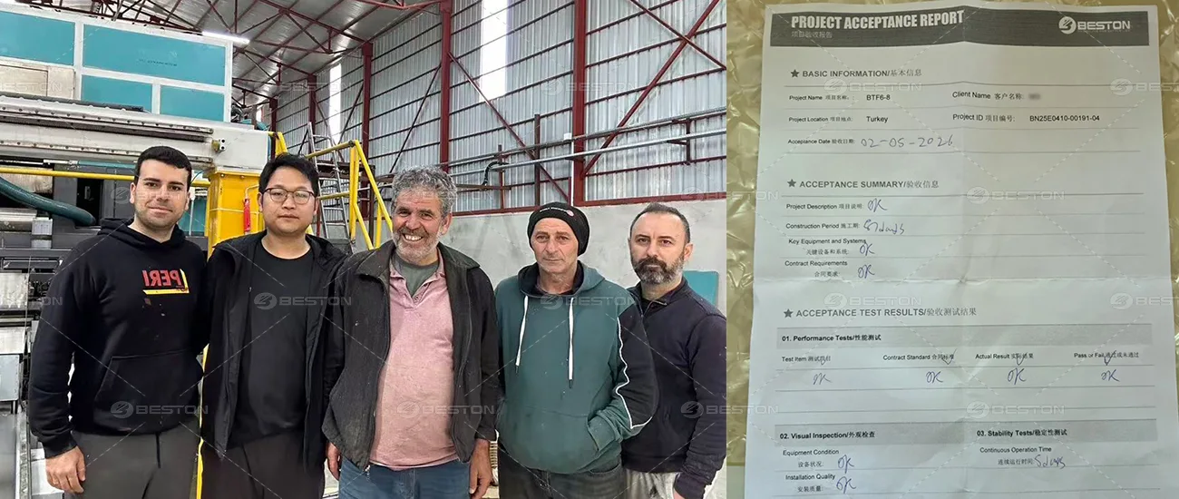 Feedback of BTF6-8 Egg Tray Machine in Turkey